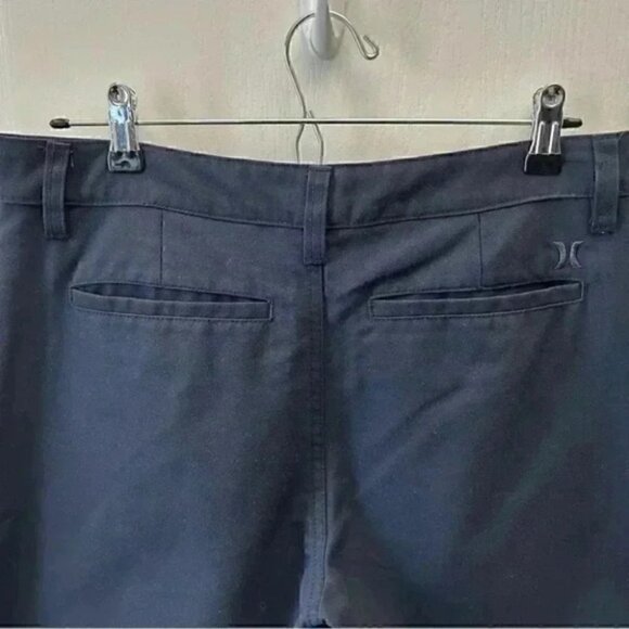 Hurley Mens Shorts Flat Front Chino Shorts Casual Navy Blue Size 30 - Picture 9 of 16